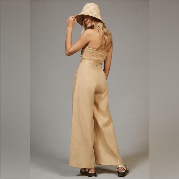 Faithfull the Brand Alegrias Jumpsuit WHEAT NWT Small NWT - Picture 2 of 16